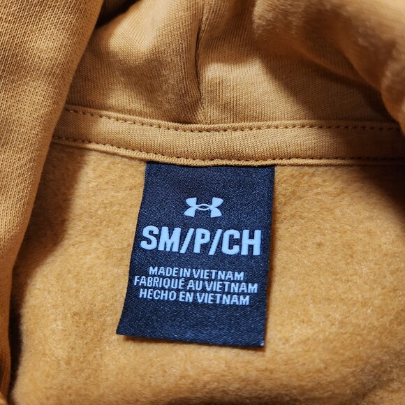Under Armour Men’s Small Hoodie – Yellow Ochre Pullover – New With Tags - Picture 5 of 8